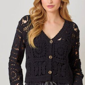 Crochet Button Up Cardigan